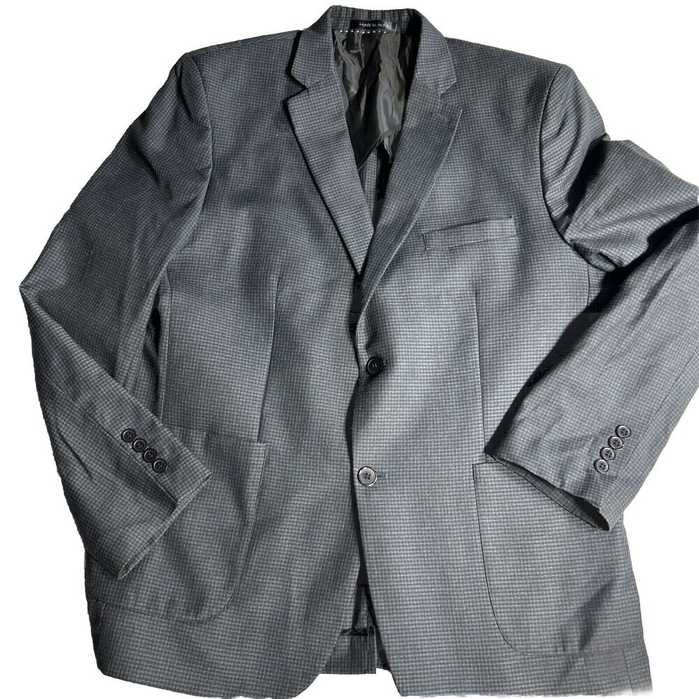 JKT Britches by Samtex Mens Suit Jacket 42R Navy Gray